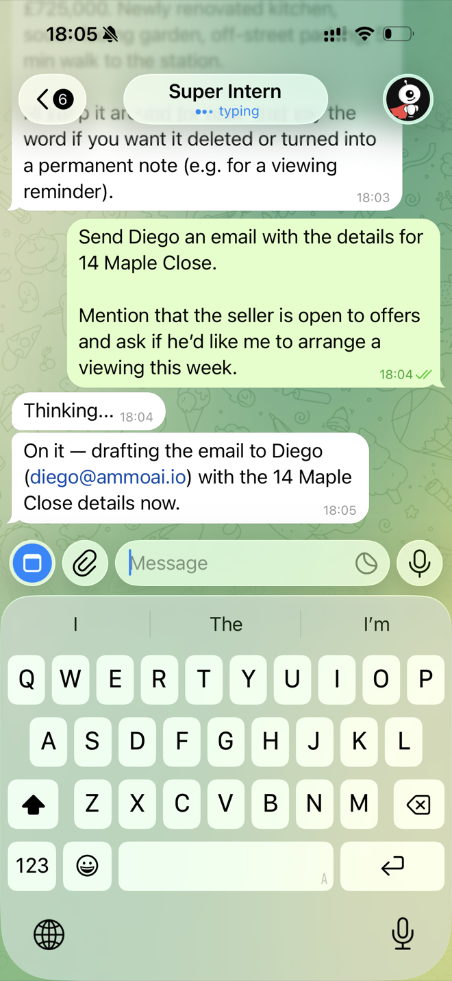 The ask, in one message.