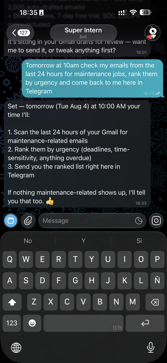 The ask, read back as a plan.